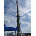 Biomass fuel boiler free-standing chimney